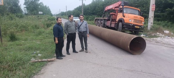 ظرف کمتر از ۴۸ ساعت مجرای دریافت آب کشاورزی تخریب شده ۳ روستای فومن ترمیم شد