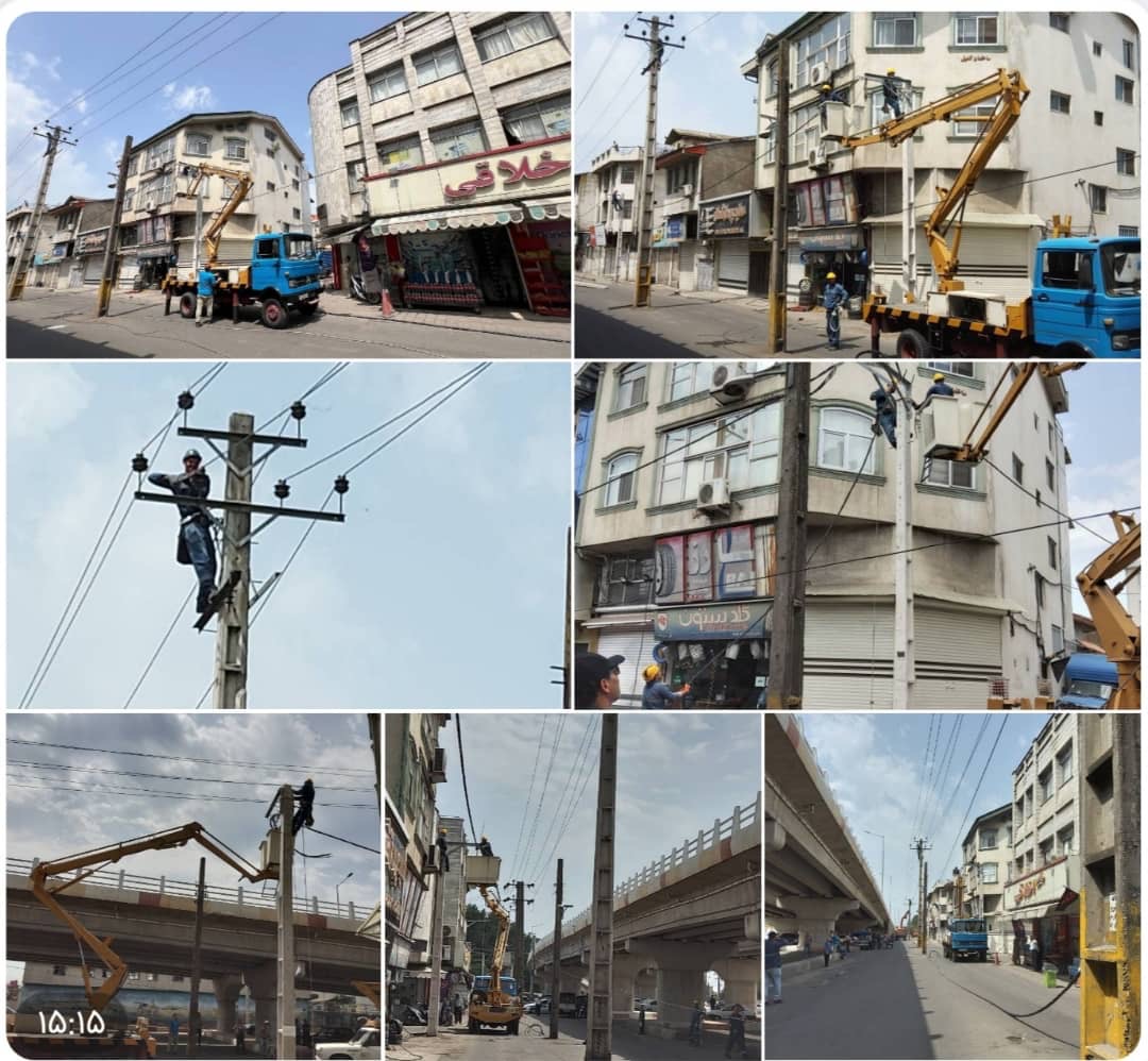 آغاز جابهجایی شبكههای توزیع برق جنب روگذر تازهتاسیس میدان نیروی دریایی