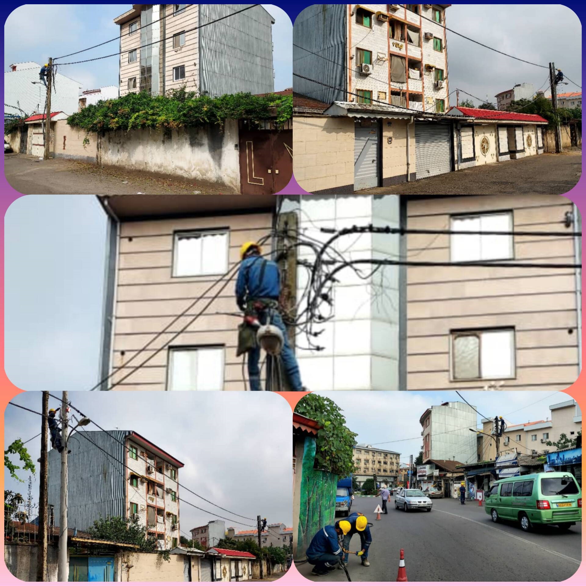 آغاز اجرای طرح جهادی بركناری ۴۰ كیلومتر شبكههای فرسوده برق در منطقه حمیدیان رشت